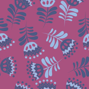 Kusursuz çiçek deseni, vektör çizimi