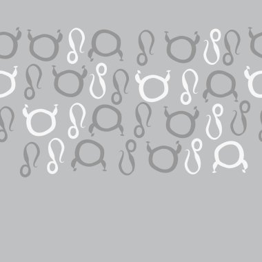 Burç burçları ile dikişsiz soyut desen, Boğa ve Aslan burçları vektör illüstrasyon 