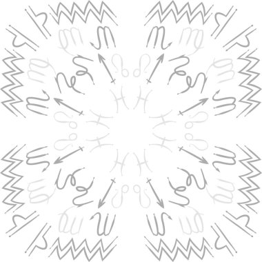 Soyut basit zodyak süsleme Dikişsiz desen