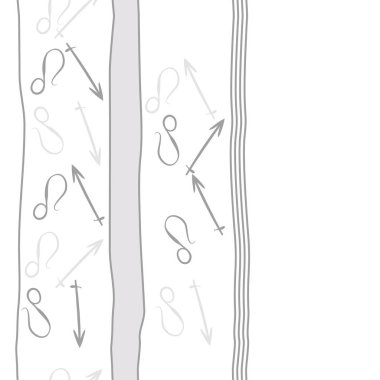Soyut basit burç süslerinin kusursuz deseni