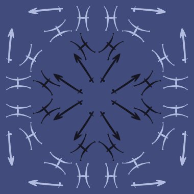 Zodiac Signs Dikişsiz desen. Vektör Illustration