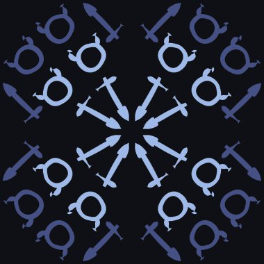 Soyut basit zodyak süsleme Dikişsiz desen