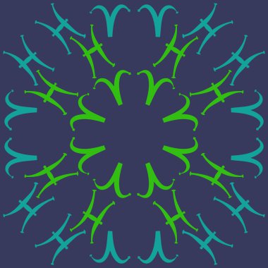 Soyut basit çiçek süsünün dikişsiz deseni