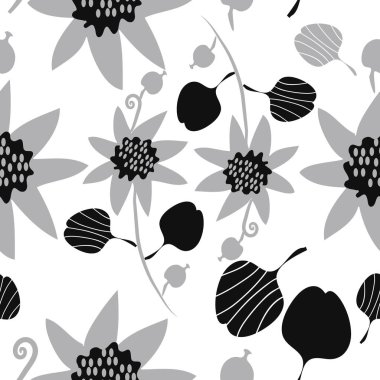 Kusursuz çiçek deseni, vektör çizimi