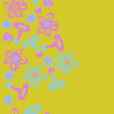 Kusursuz çiçek deseni, vektör çizimi