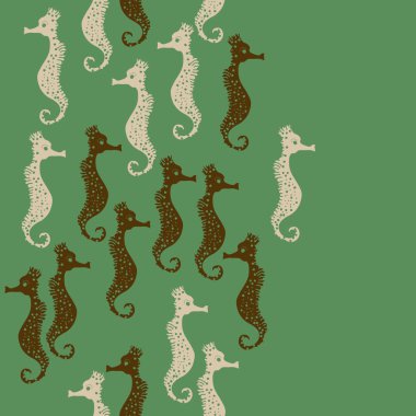 Seahorses desen renkli vektör Illustration
