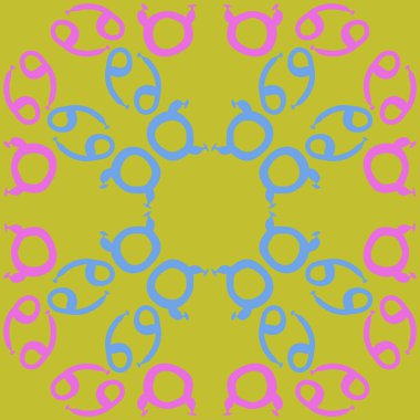 Soyut basit zodyak süsleme Dikişsiz desen