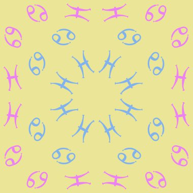 Soyut basit zodyak süsleme Dikişsiz desen