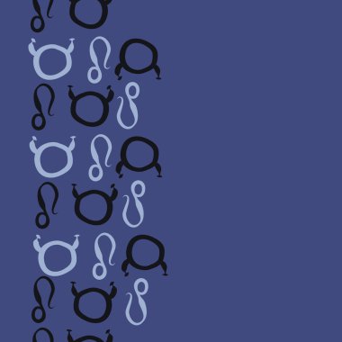 burç burçları ile soyut desen, Boğa ve Aslan burçları vektör illüstrasyon 