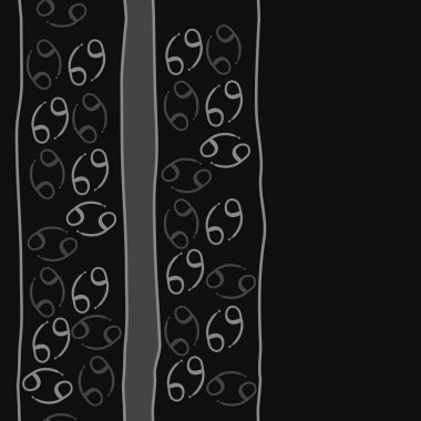 Zodiac Signs Dikişsiz desen. Vektör Illustration