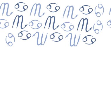 desen arka plan, Burç işaretleri ile vektör deseni 