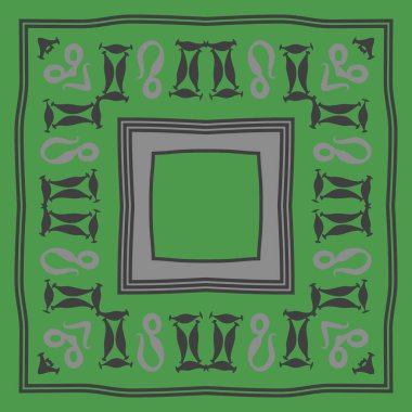 Soyut burçlar süs ile dikişsiz desen