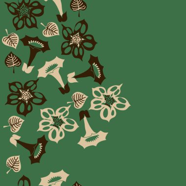 Kusursuz çiçek deseni, vektör çizimi