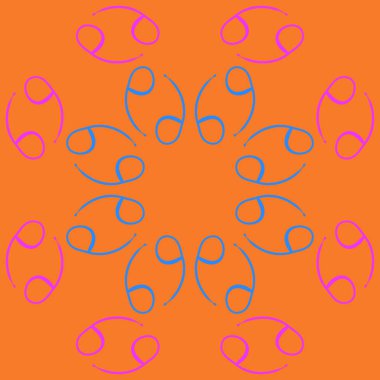 Zodiac Signs, doodle, kopya alanı dairesel desen