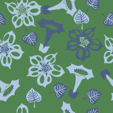 Kusursuz çiçek deseni, vektör çizimi