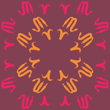 Soyut basit zodyak süsleme Dikişsiz desen