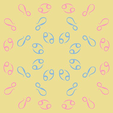 Zodiac Signs, doodle, kopya alanı dairesel desen