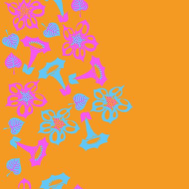 Kusursuz çiçek deseni, vektör çizimi