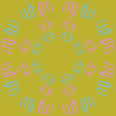 Soyut basit zodyak süsleme Dikişsiz desen