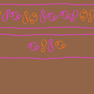 Zodiac Signs Dikişsiz desen. Vektör Illustration