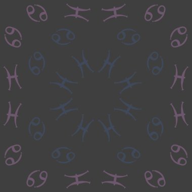 Soyut basit zodyak süsleme Dikişsiz desen
