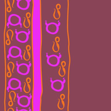 Burç burçları ile dikişsiz soyut desen, Boğa ve Aslan burçları vektör illüstrasyon 