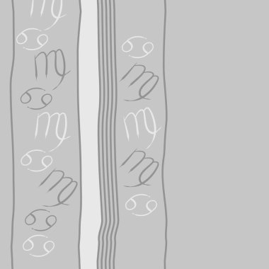 burçlar ve çizgiler ile soyut vektör deseni