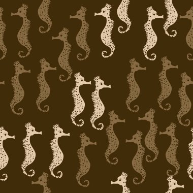 Seahorses desen renkli vektör Illustration