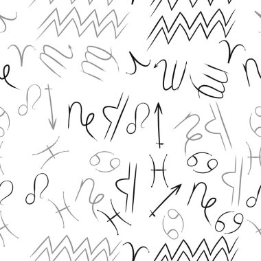 Soyut basit zodyak süsleme Dikişsiz desen