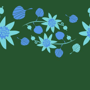 Kusursuz çiçek deseni, vektör çizimi