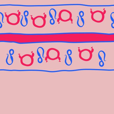 Burç burçları ile dikişsiz soyut desen, Boğa ve Aslan burçları vektör illüstrasyon 