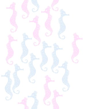 Seahorses desen renkli vektör Illustration