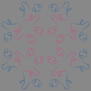 Zodiac Signs Dikişsiz desen. Vektör Illustration