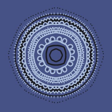 Renkli el çizilmiş motiflerin dairesel dikişsiz deseni