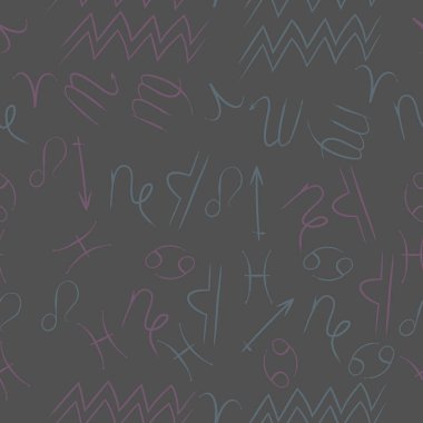 Soyut basit zodyak süsleme Dikişsiz desen