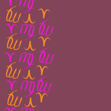 Zodiac Signs deseni, doodle, avier, akrep, kopya alanı