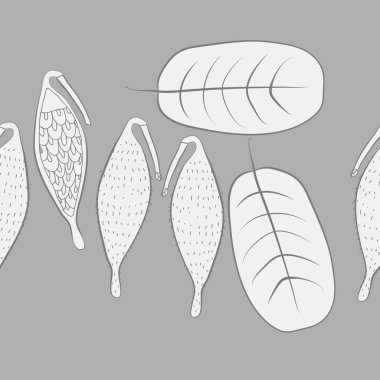 Soyut basit yaprakların kusursuz deseni