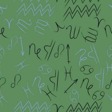 Soyut basit zodyak süsleme Dikişsiz desen