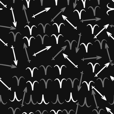 Soyut basit zodyak süsleme Dikişsiz desen