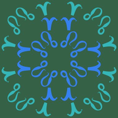 Zodiac Signs ile Dikişsiz soyut desen, vektör illüstrasyon