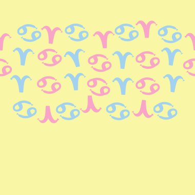 Zodiac Signs deseni, karalama, kopya alanı