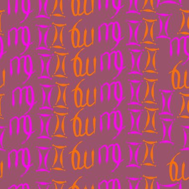 burç işaretleri ile dikişsiz desen, vektör illüstrasyon 