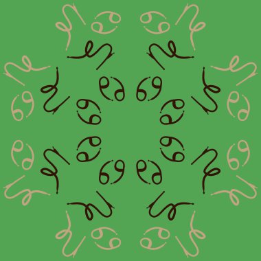 Zodiac Signs Dikişsiz desen. Vektör Illustration