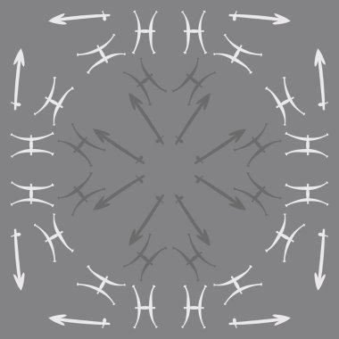 Zodiac Signs Dikişsiz desen. Vektör Illustration