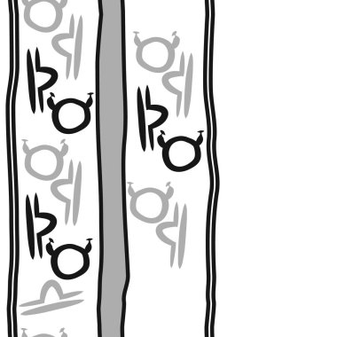 Burçların dikişsiz desen - terazi, boğa. Vektör çizimi