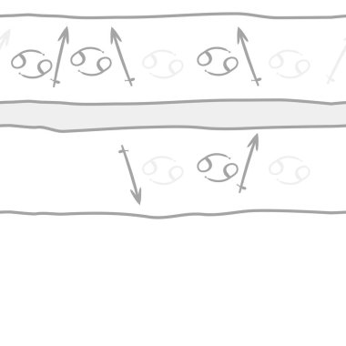 Zodiac Signs ile Dikişsiz soyut desen, vektör illüstrasyon