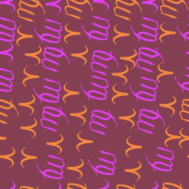 Koç ve başak Zodiac Signs ile Dikişsiz desen