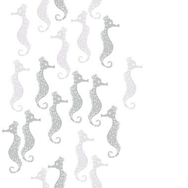 Seahorses desen renkli vektör Illustration