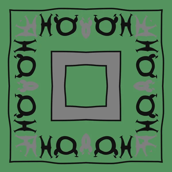 Зелена Абстрактна Модель Знаками Зодіаку Векторна Ілюстрація Тельця Знаків Близнюки — стоковий вектор