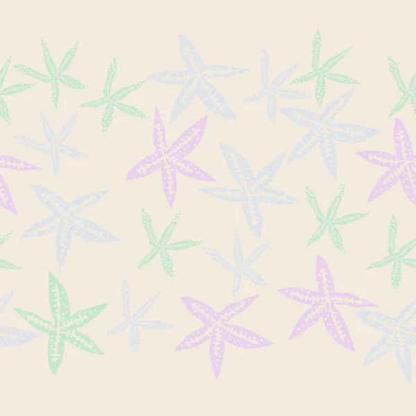 Patrón Sin Costura Con Estrellas Mar Ilustración Vectorial — Vector de stock